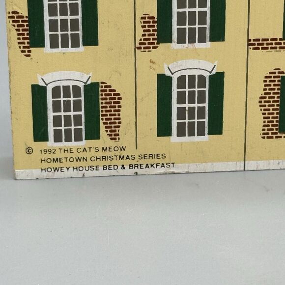 1992 Cats Meow Hometown Christmas Series Howey House Bed & Breakfast Faline Wood - Picture 3 of 7